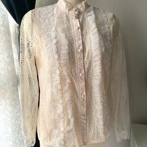 Victorian Lace Long-sleeve Blouse